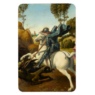 Magnet Flexible Saint George et le Dragon, 1506 par Raphael