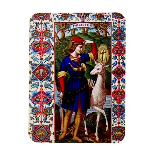 Magnet Flexible Saint Hubert de Liège avec le cerf (Vertical)
