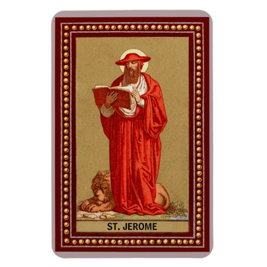 Magnet Flexible Saint Jérôme, cardinal avec Lion (P 004) (Vertical)