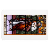 Magnet Flexible Saint Joseph priez pour nous - vitraux (Horizontal)
