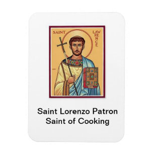 Magnet Flexible Saint Lorenzo Patron Saint de la Cuisine aimant