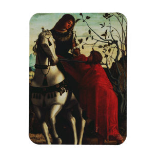 Magnet Flexible Saint Martin de Tours partageant son manteau Beaux