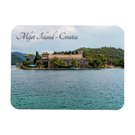 Magnet Flexible Saint Mary monastery on Mljet island - Croatia (Horizontal)