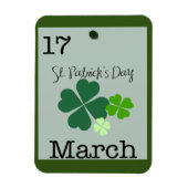 Magnet Flexible Saint Patrick's Day 17 mars 2023 Rappel (Vertical)