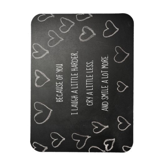 Magnet Flexible Saint-Valentin à cause de vous (Vertical)