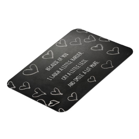 Magnet Flexible Saint-Valentin à cause de vous (Côté Gauche)