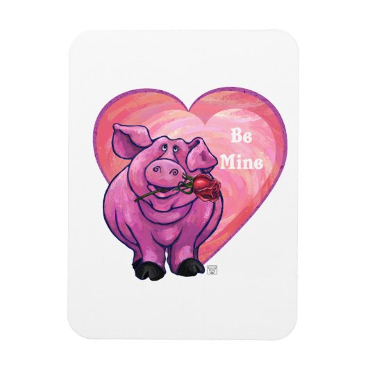 Magnet Flexible Saint Valentin au cochon (Vertical)