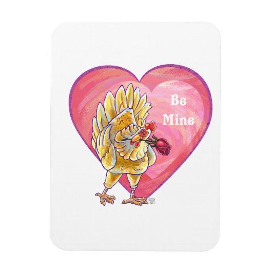 Magnet Flexible Saint-Valentin au poulet (Vertical)