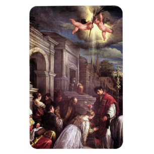 Magnet Flexible Saint Valentin baptisant Saint Lucilla