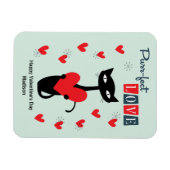 Magnet Flexible Saint-Valentin Chat Rétro Milieu de Siècle (Horizontal)