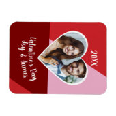 Magnet Flexible Saint Valentin Coeur photo personnalisée (Horizontal)