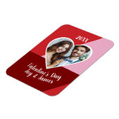 Magnet Flexible Saint Valentin Coeur photo personnalisée (Côté Gauche)