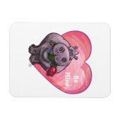 Magnet Flexible Saint-Valentin Hippopotame (Horizontal)