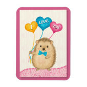 Magnet Flexible Saint-Valentin Je T'Aime Adorable Hérisson (Vertical)