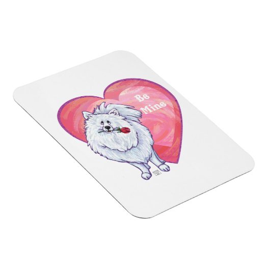 Magnet Flexible Saint Valentin Poméranie Blanche (Côté Droit)