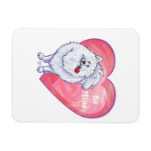 Magnet Flexible Saint Valentin Poméranie Blanche (Horizontal)
