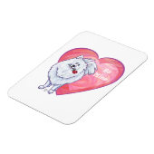 Magnet Flexible Saint Valentin Poméranie Blanche (Côté Gauche)