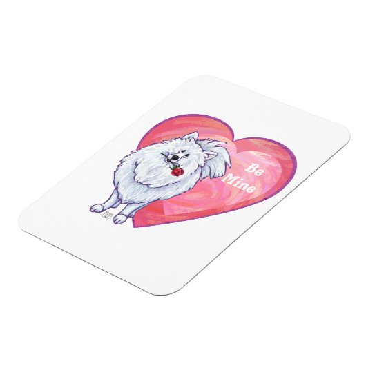 Magnet Flexible Saint Valentin Poméranie Blanche (Côté Gauche)