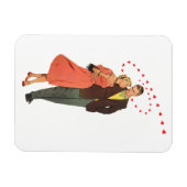 Magnet Flexible Saint Valentin vintage, Coeurs Romantiques Floatin (Horizontal)