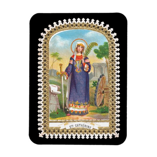 Magnet Flexible Sainte Catherine d'Alexandrie en robe égyptienne (Vertical)