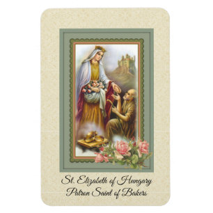 Magnet Flexible Sainte Élisabeth de Hongrie Patron Saint des Baker