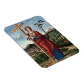 Magnet Flexible Sainte Hélène avec la Vraie Croix Art sacré (Côté Droit)