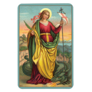 Magnet Flexible Sainte Marguerite avec Dragon et Bannière de Résur