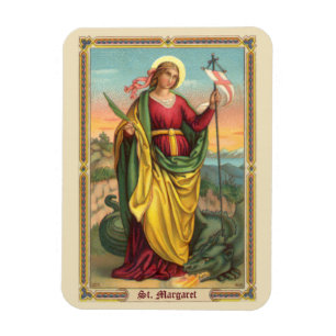 Magnet Flexible Sainte Marguerite avec Dragon et Bannière de Résur