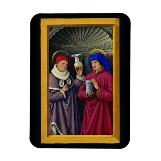 Magnet Flexible Saints Cosmas et Damian par Jean Bourdichon (Vertical)