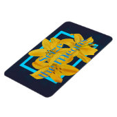 Magnet Flexible Saisir les moyens avec Lys bleu et jaune (Côté Gauche)