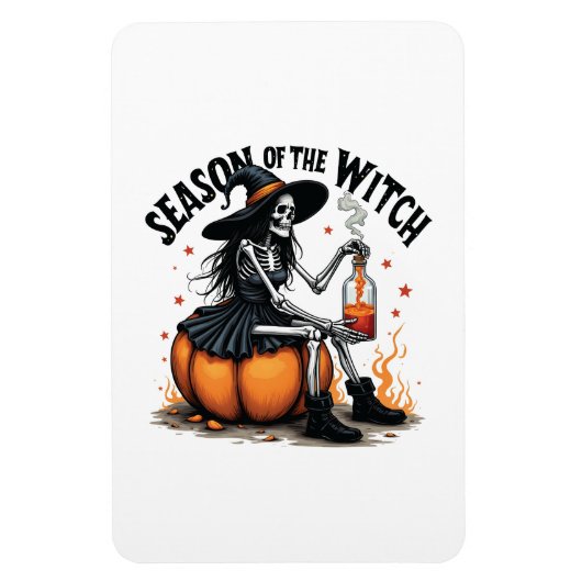 Magnet Flexible Saison De La Sorcière Éffrayante Hallowee Wtich (Vertical)