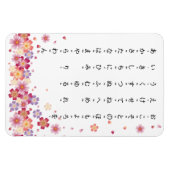 Magnet Flexible Sakura Blossoms Hiragana avec Romaji Japonais (Horizontal)