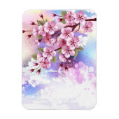 Magnet Flexible Sakura rose sur la peinture Arrière - plan (Vertical)
