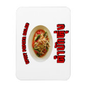 Magnet Flexible Salade de Papaya épicé [Tam Mak Hung] Dialecte Isa (Vertical)