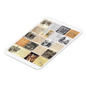 Magnet Flexible Salem Witch Trials lettres documents collage art (Côté Gauche)