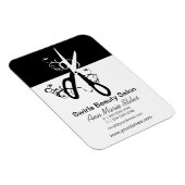 Magnet Flexible Salon de beauté tendance noir blanc (Côté Droit)