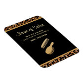 Magnet Flexible Salon de coiffure Leopard Noir et Or (Côté Droit)