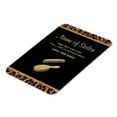 Magnet Flexible Salon de coiffure Leopard Noir et Or (Côté Gauche)
