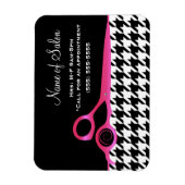 Magnet Flexible Salon de coiffure rose et noir (Vertical)