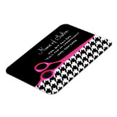 Magnet Flexible Salon de coiffure rose et noir (Côté Gauche)