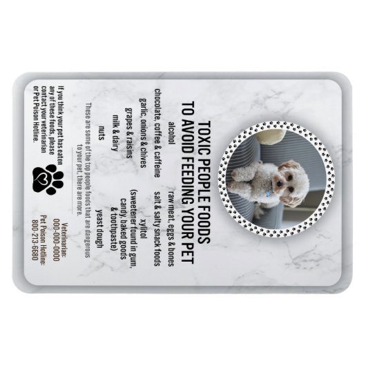 Magnet Flexible Salubrité des aliments pour animaux de compagnie P (Horizontal)