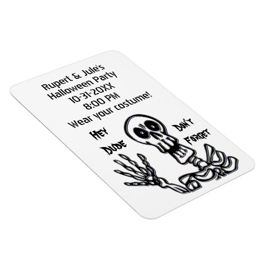 Magnet Flexible Salut, Dude Skeleton (Côté Droit)