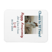Magnet Flexible Salutations à 10 ans heureux anniversaire ajouter (Horizontal)
