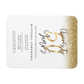 Magnet Flexible Salutations à 50 ans noir et or moderne design (Horizontal)