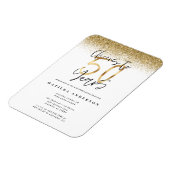 Magnet Flexible Salutations à 50 ans noir et or moderne design (Côté Gauche)