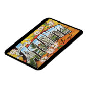 Magnet Flexible Salutations d'Atlanta Georgia_Vintage voyage (Côté Gauche)