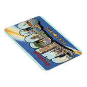 Magnet Flexible Salutations de Chicago USA Voyage (Côté Droit)