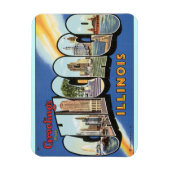 Magnet Flexible Salutations de Chicago USA Voyage (Vertical)