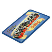 Magnet Flexible Salutations de Cleveland, Ohio Carte Postale Vinta (Côté Gauche)