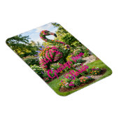 Magnet Flexible Salutations de Floride Flamingo Topiaire Tropical (Côté Droit)